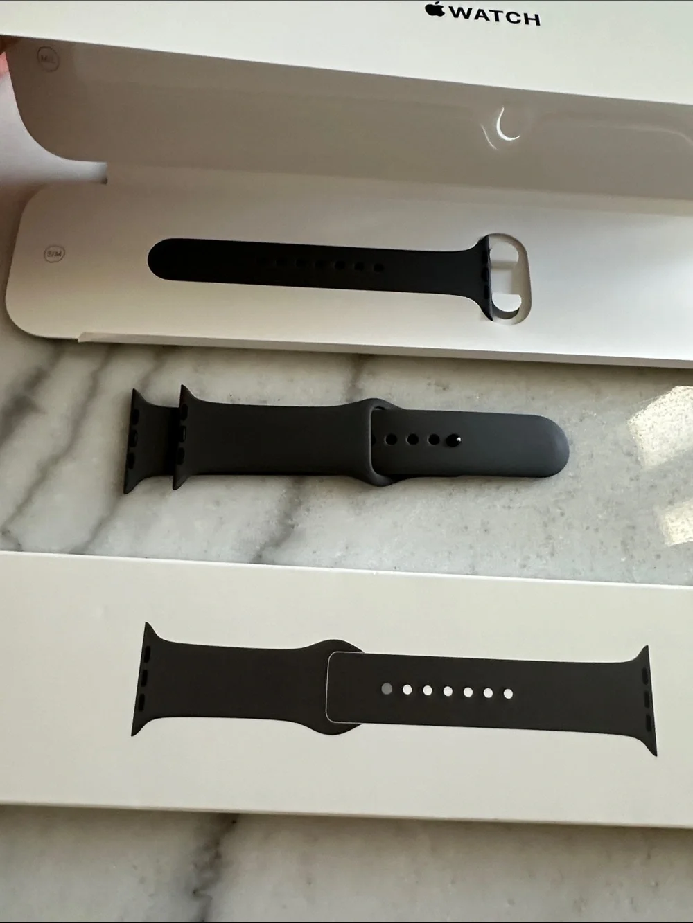 Authentic Apple Watch Gray Sport Band 42mm (With Box)- barely worn - looks new